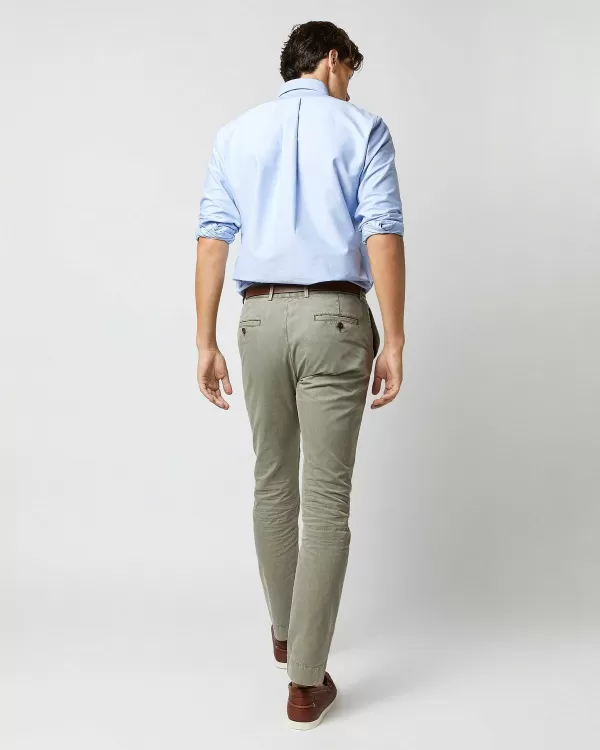 Discount Sid Mashburn Garment-Dyed Field Pant Spring Olive Ap Lightweight Twill