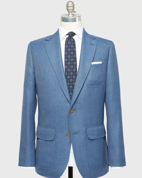 Best Sale Sid Mashburn Ghost Blazer Dusty Blue Hopsack