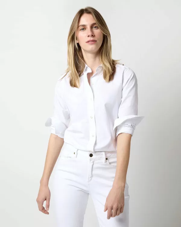 Flash Sale Ann Mashburn Icon Shirt White Poplin