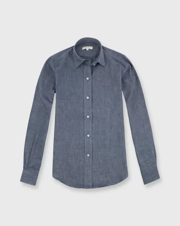 Clearance Ann Mashburn Icon Shirt Indigo Cotolino Chambray