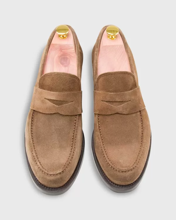 Hot Sid Mashburn Italian Penny Loafer Cigar Suede