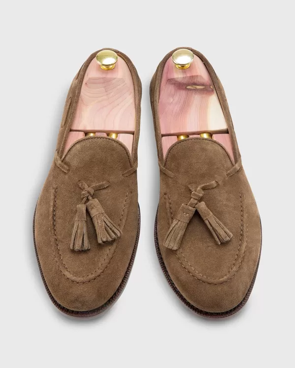 Hot Sid Mashburn Italian Tassel Loafer Cigar Suede
