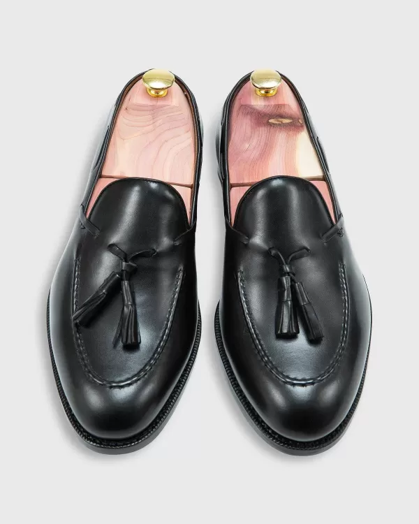 Sale Sid Mashburn Italian Tassel Loafer Black Calfskin