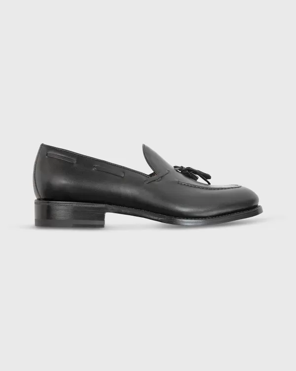 Sale Sid Mashburn Italian Tassel Loafer Black Calfskin