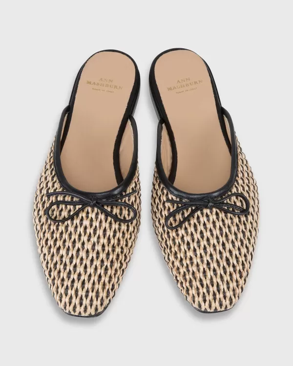 Best Ann Mashburn Joy Mule Khaki/Black Raffia