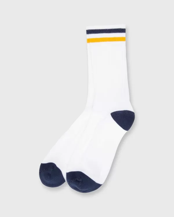 Cheap American Trench Kennedy Luxe Athletic Socks White/Navy/Gold