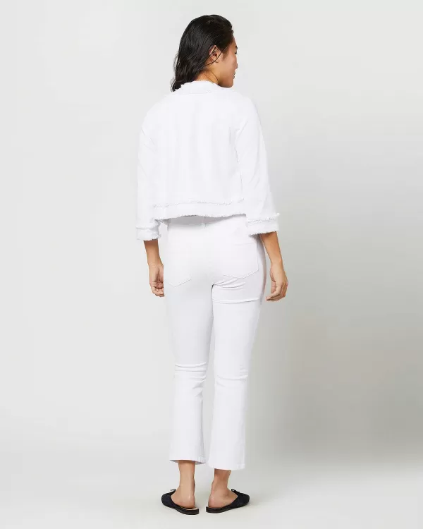 Shop Ann Mashburn Kiki Jacket White Garment-Dyed Stretch Twill
