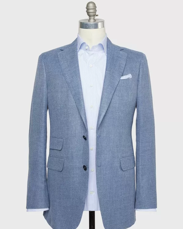 Fashion Sid Mashburn Kincaid No. 2 Jacket Pale Blue Hopsack