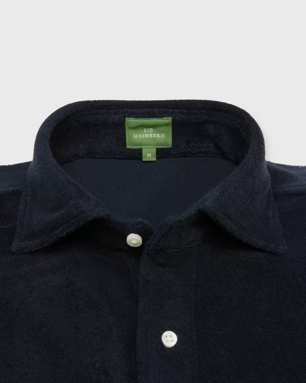 Store Sid Mashburn Knit Marquez Shirt Navy Terry