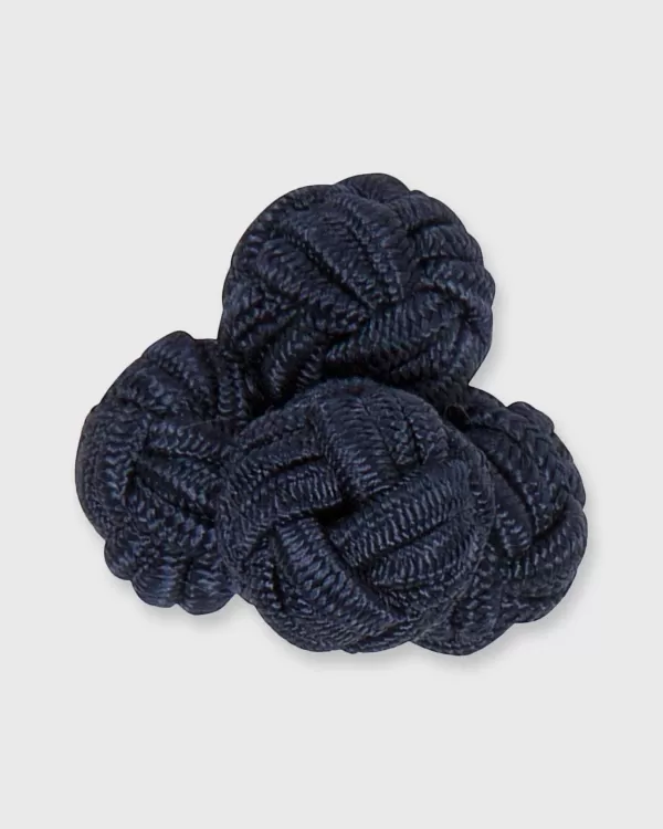 Sale Sid Mashburn Large Silk Knot Cufflinks Navy