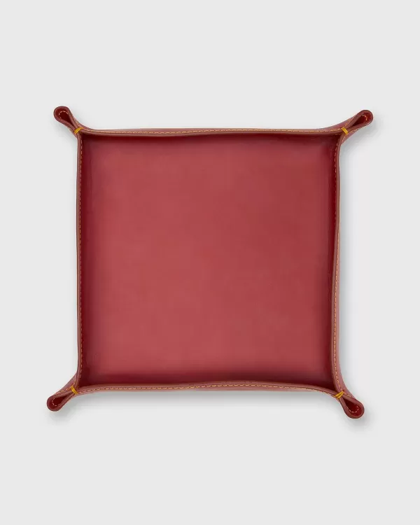 Store Mashburn Large Tray Red Leather
