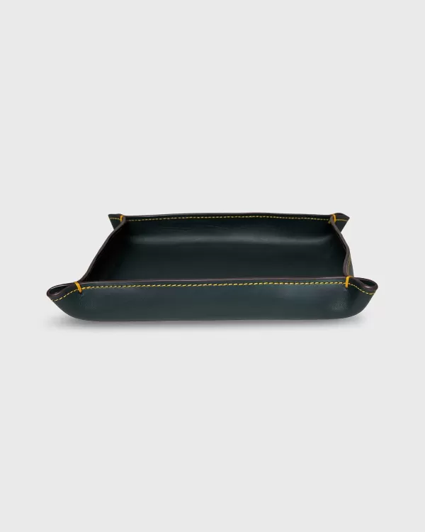 Shop Mashburn Large Tray Bottle Green Leather