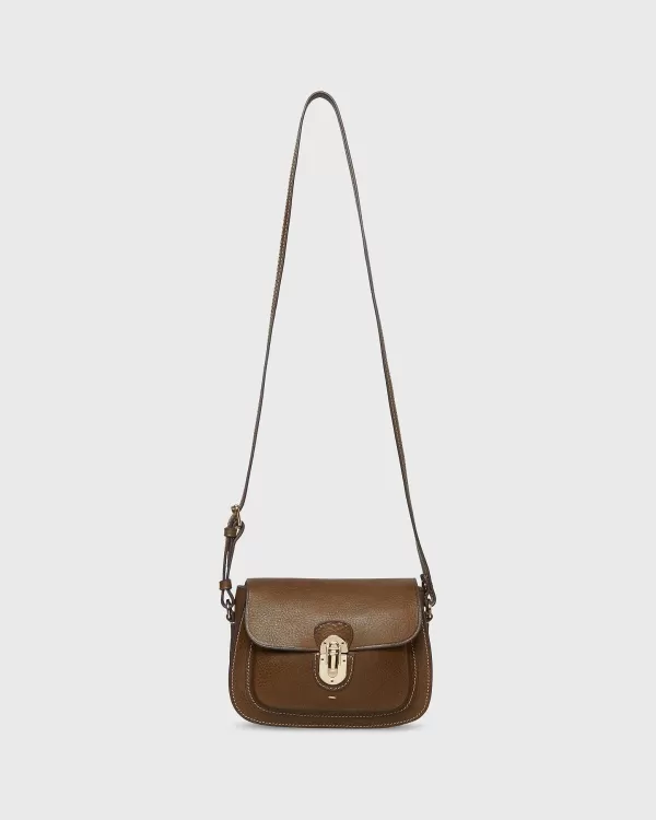 Store Ann Mashburn Lisa Crossbody Bag Tundra Leather