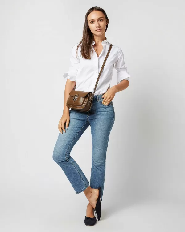 Store Ann Mashburn Lisa Crossbody Bag Tundra Leather