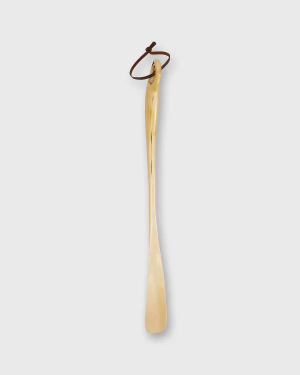 Clearance Sid Mashburn Long Curved-Grip Shoe Horn Brass