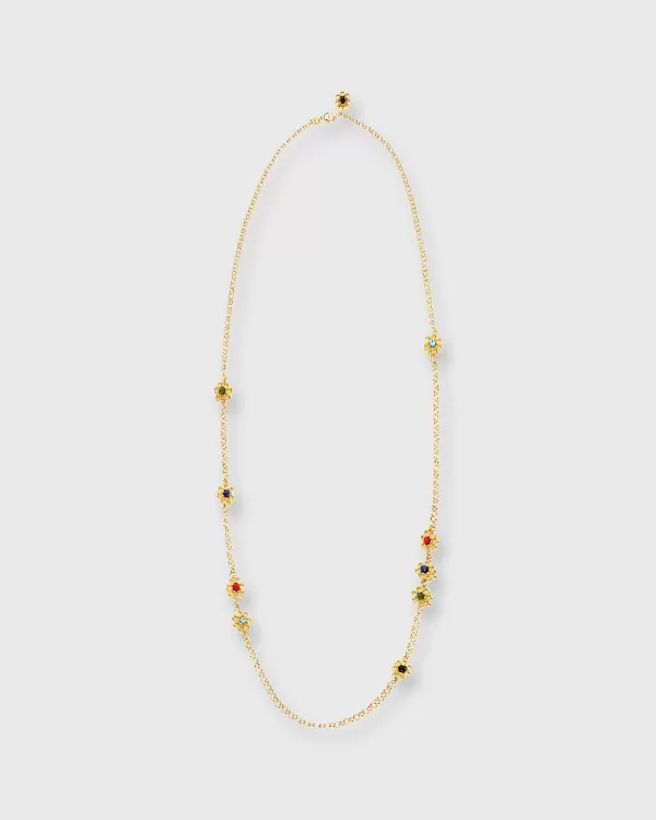 Cheap Of Rare Origin Long Daisy Chain Necklace Gold/Multi