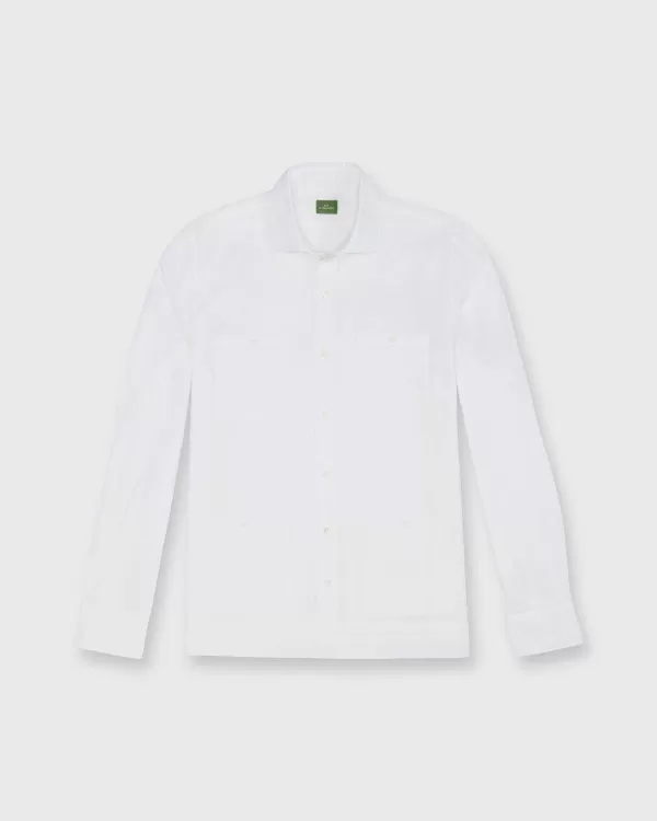 Outlet Sid Mashburn Long-Sleeved Marquez Shirt White Cotolino