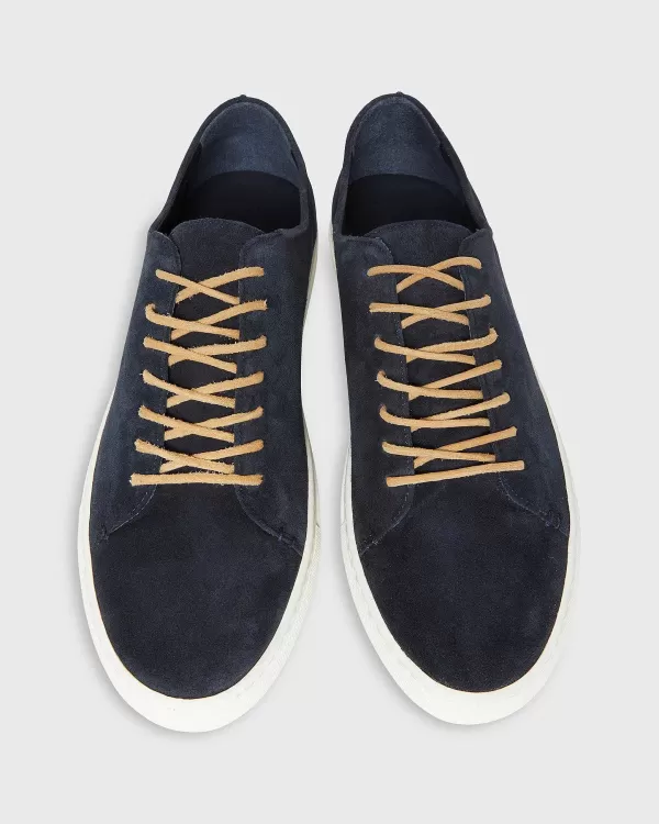 New Sid Mashburn Low-Top Lace-Up Sneaker Navy Suede