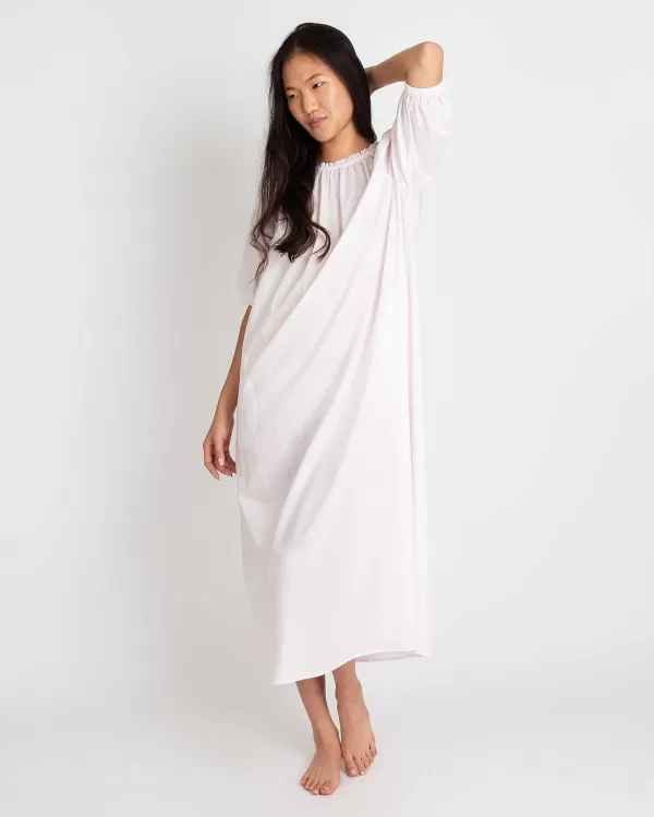 Discount Ann Mashburn Lucy Nightdress Pale Pink Cotton Lawn