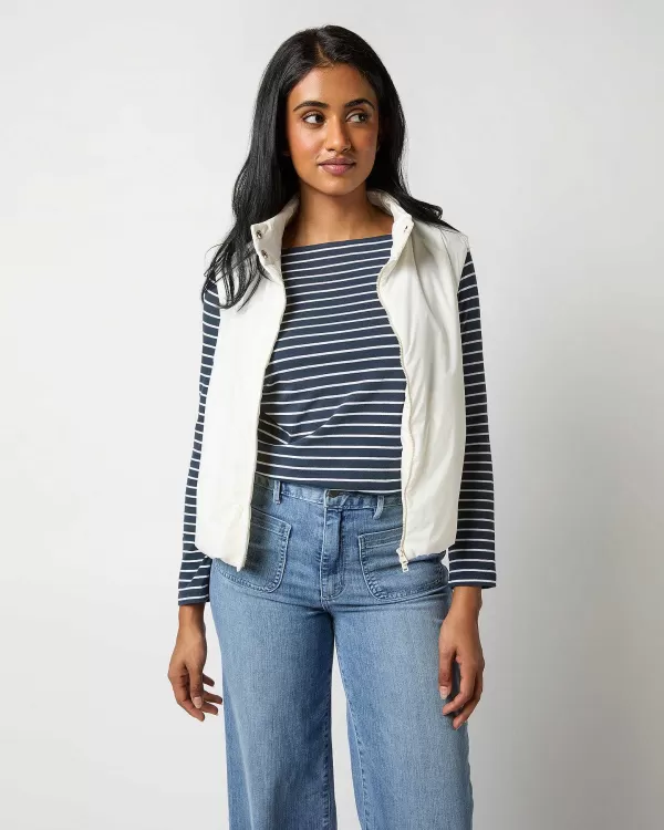 Hot Herno Matte Bloussant Vest White