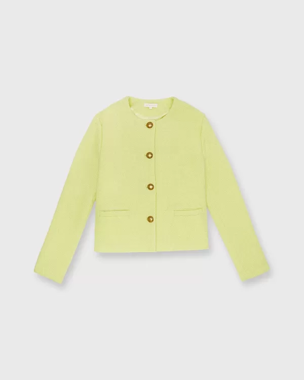 Flash Sale Ann Mashburn Megan Cardigan Jacket Citron Boucl Tweed