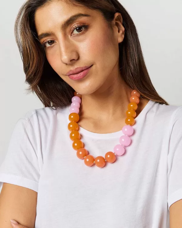 Flash Sale Lizzie Fortunato Olympia Collar Necklace Peach