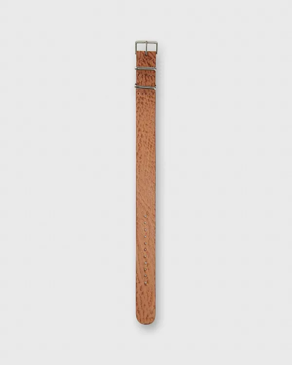 Discount Sid Mashburn One-Piece Watch Strap Cognac Sharkskin