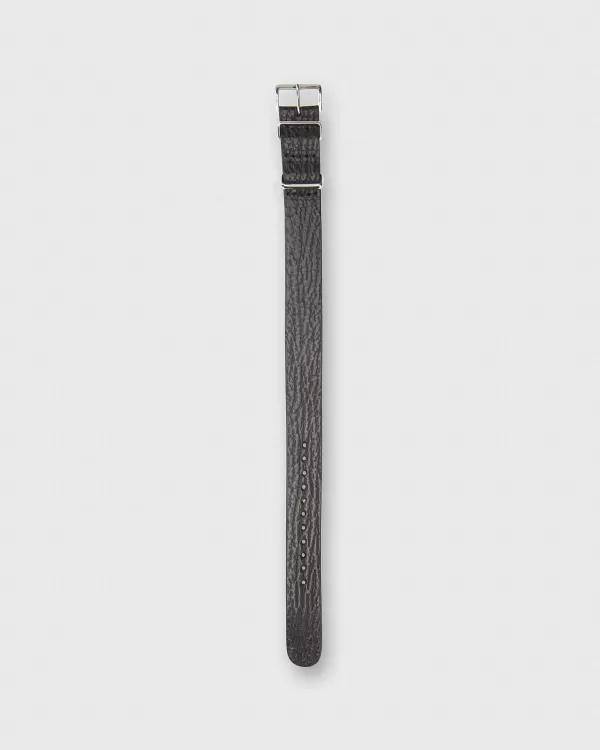 Clearance Sid Mashburn One-Piece Watch Strap Black Sharkskin