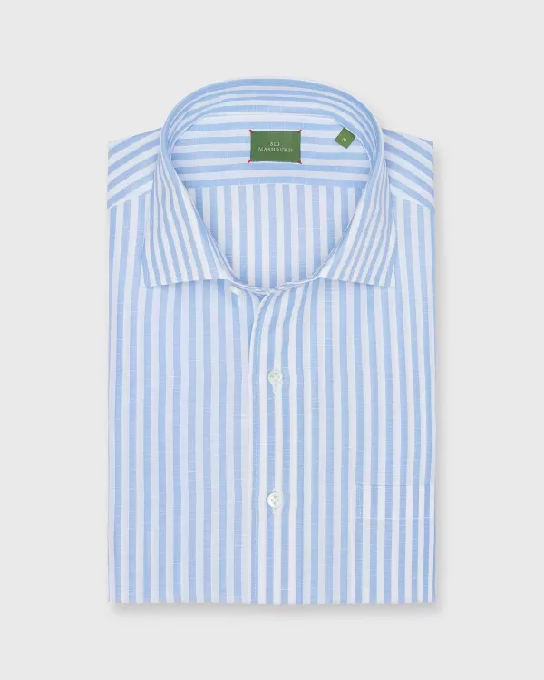 Online Sid Mashburn Otto Handmade Sport Shirt Dutch Blue Awning Stripe Cotolino