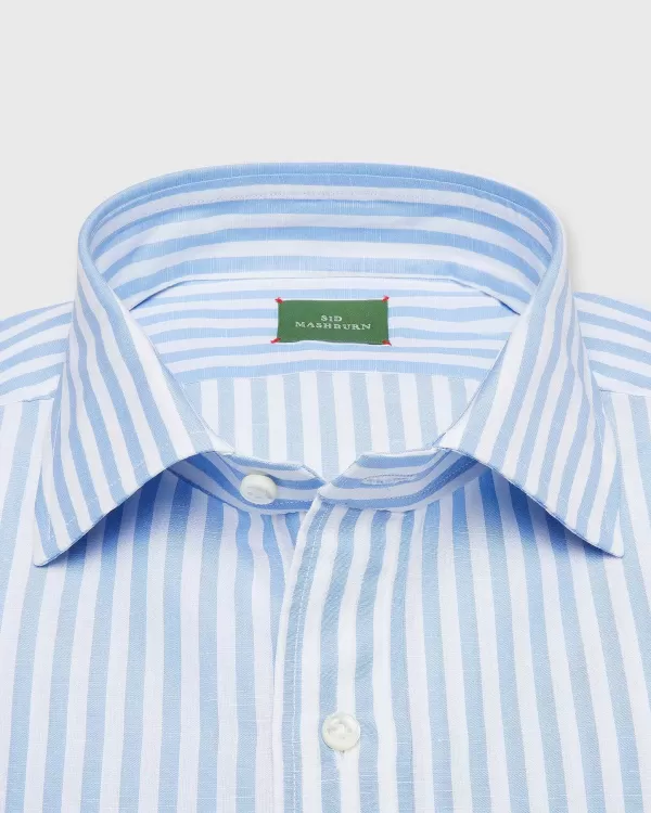 Online Sid Mashburn Otto Handmade Sport Shirt Dutch Blue Awning Stripe Cotolino