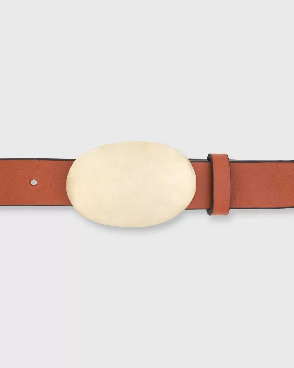 Outlet Mashburn Oval Belt Buckle Brass