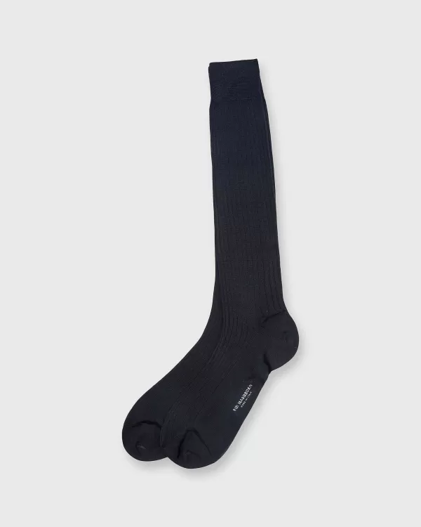 Best Sid Mashburn Over-The-Calf Dress Socks Navy Silk