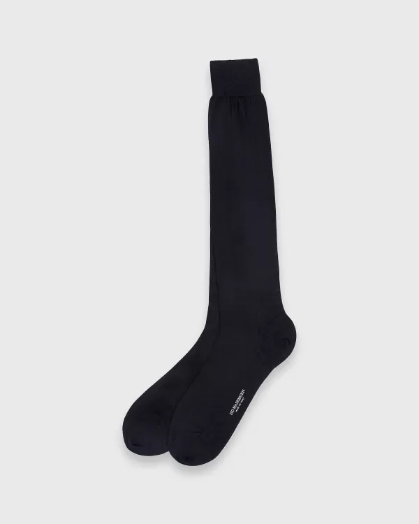Discount Sid Mashburn Over-The-Calf Dress Socks Navy Cashmere/Silk