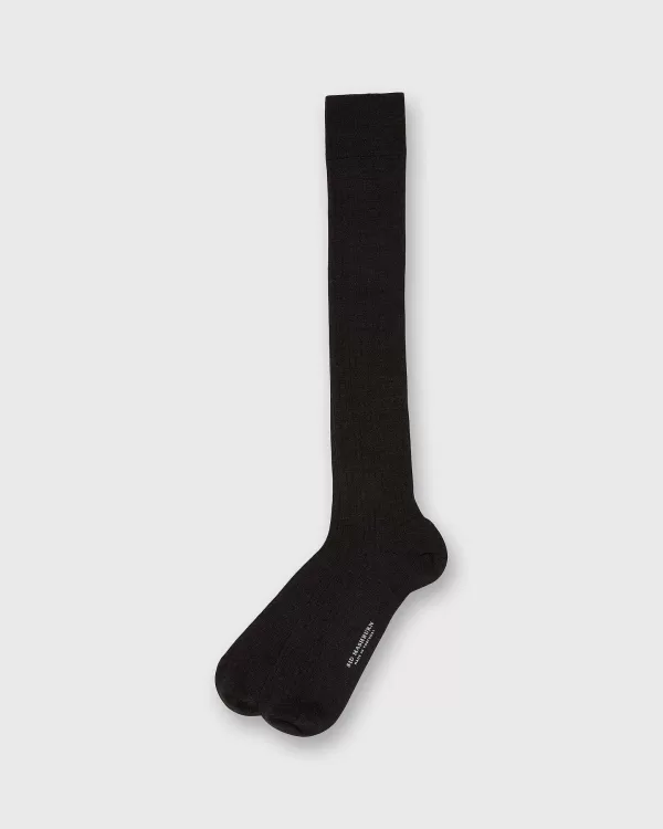 Sale Sid Mashburn Over-The-Calf Dress Socks Heather Charcoal Extra Fine Merino