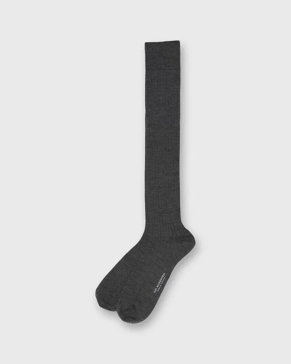 Best Sid Mashburn Over-The-Calf Dress Socks Heather Grey Extra Fine Merino