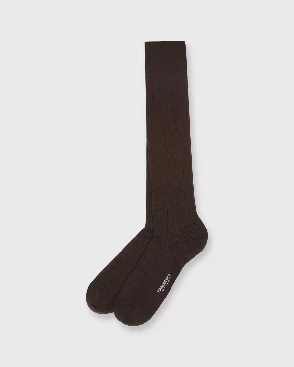 Online Marcoliani Over-The-Calf Dress Socks Chocolate Extra Fine Merino