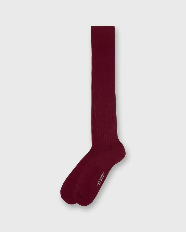 Online Sid Mashburn Over-The-Calf Dress Socks Bordeaux Extra Fine Merino
