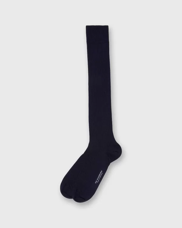Shop Sid Mashburn Over-The-Calf Dress Socks Navy Extra Fine Merino