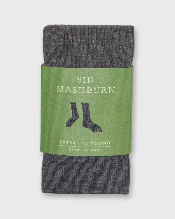 Best Sid Mashburn Over-The-Calf Dress Socks Heather Grey Extra Fine Merino