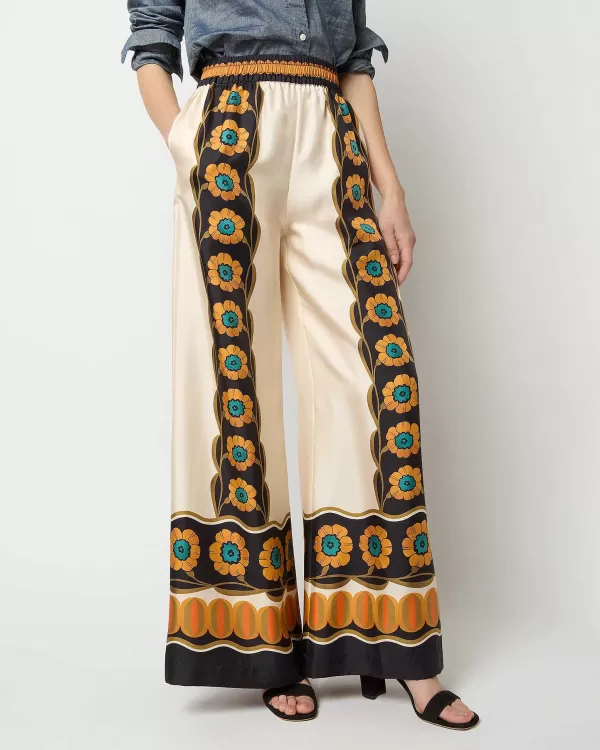 Outlet La DoubleJ Palazzo Pant Daisychain Silk Twill
