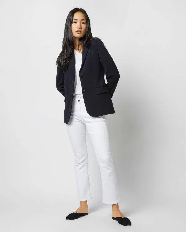 Flash Sale Ann Mashburn Parker Jacket Navy Wool Pique
