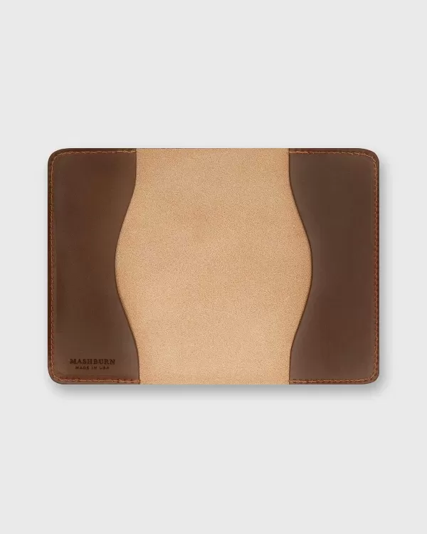 Sale Mashburn Passport Holder Medium Brown Leather
