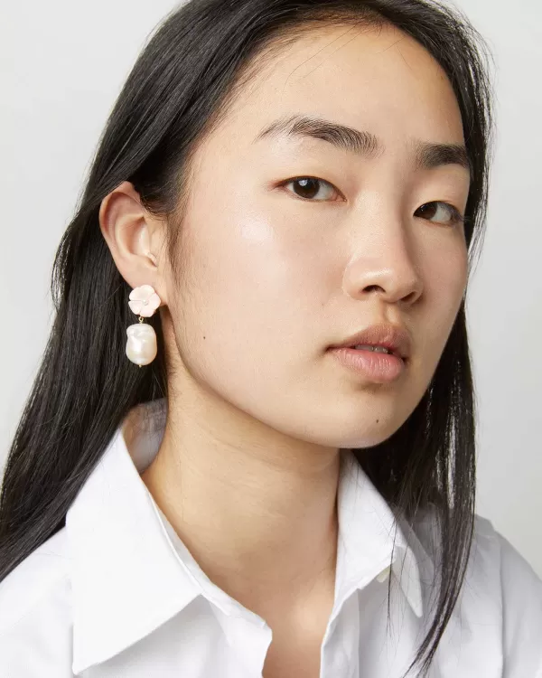 Best Of Rare Origin Pearl Drop Earrings Pink