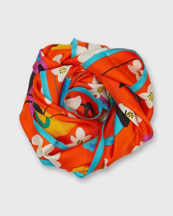 New Inoui Editions Pepo Square Scarf Orange