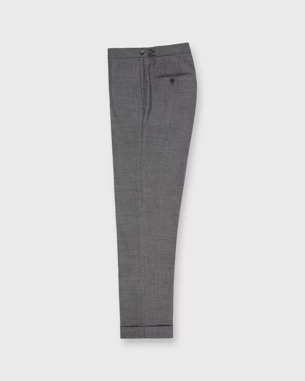 Hot Sid Mashburn Pleated Dress Trouser Mid-Grey High-Twist