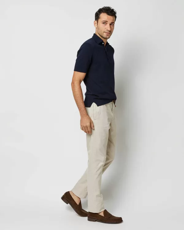 Clearance Sid Mashburn Rally Polo Sweater Navy Cotton