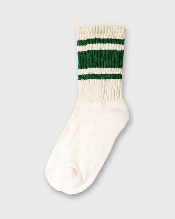 Store American Trench Retro Mono Stripe Socks Forest Green