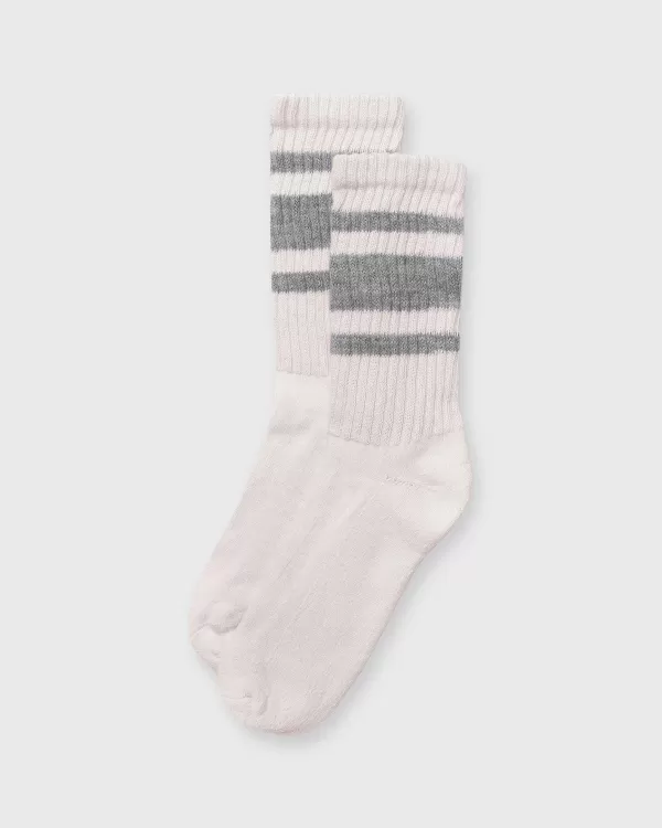 New American Trench Retro Mono Stripe Socks Heather Grey