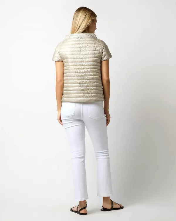 Online Herno Reversible Cap-Sleeve Jacket White/Pearl Grey