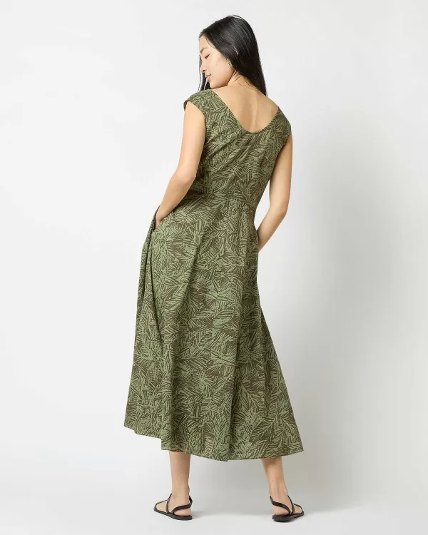 Clearance Ann Mashburn Sabrina Dress Olive Leaf Seersucker